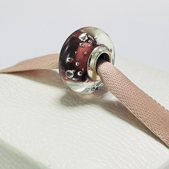 Pandora Lavender Purple Colored Glass Bead String Beaded Bracelet S925 Ale - Picture 4 of 5